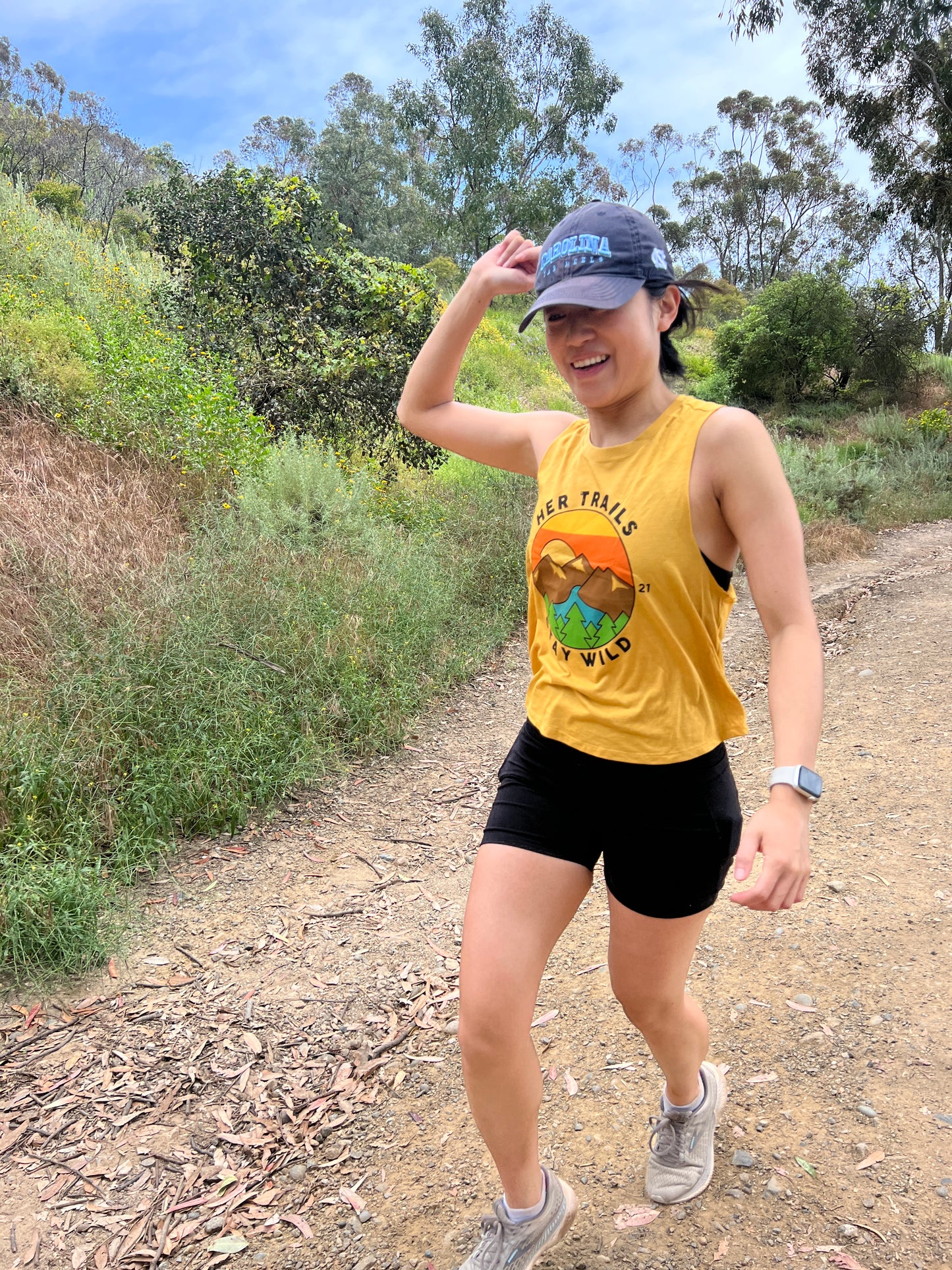 Her Trails Mustard Tank - 'stay wild'