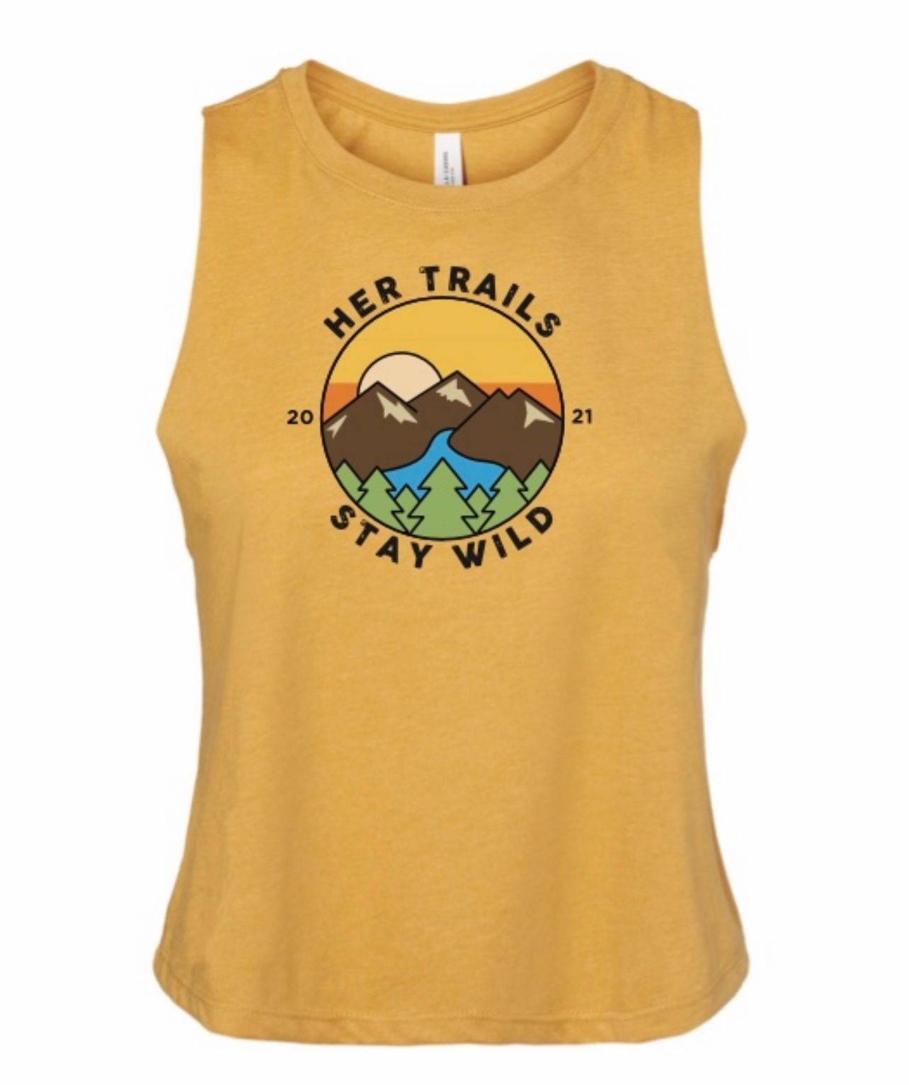 Her Trails Mustard Tank - 'stay wild'